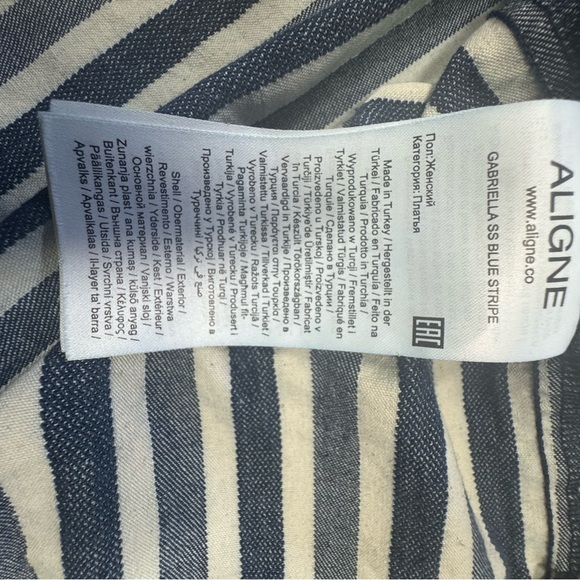 ALIGNE for Anthropolgie Gabriella Short-Sleeve Denim Midi Dress - Picture 11 of 14